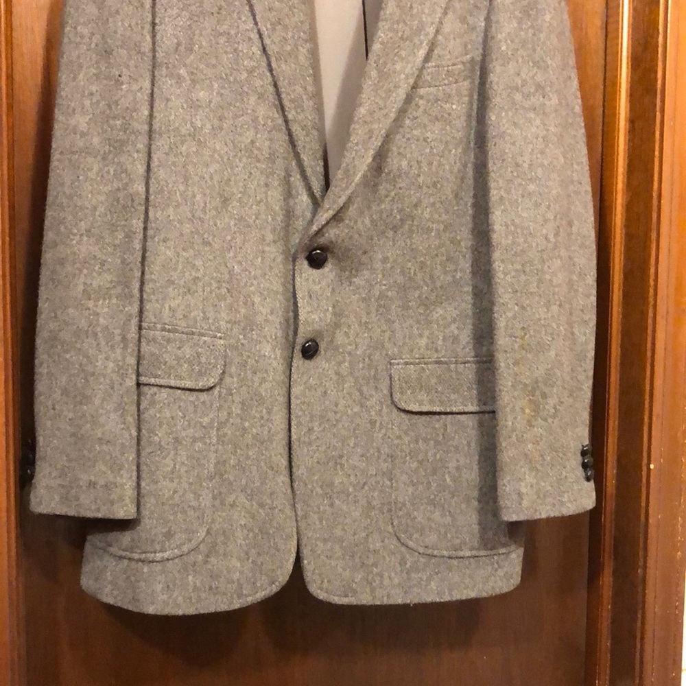 Grey Camel Hair Sport Coat/ Vintage Harrods